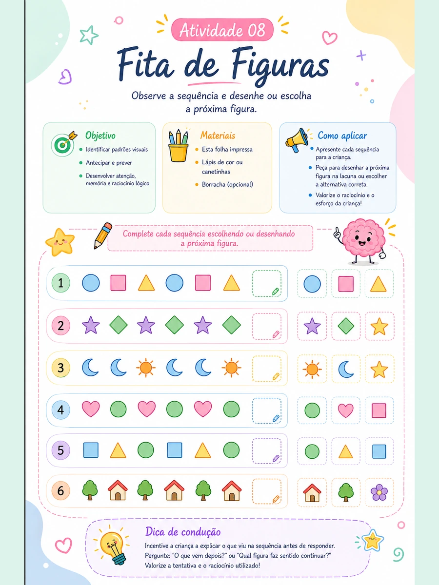 Atividade de sequência: fita de figuras